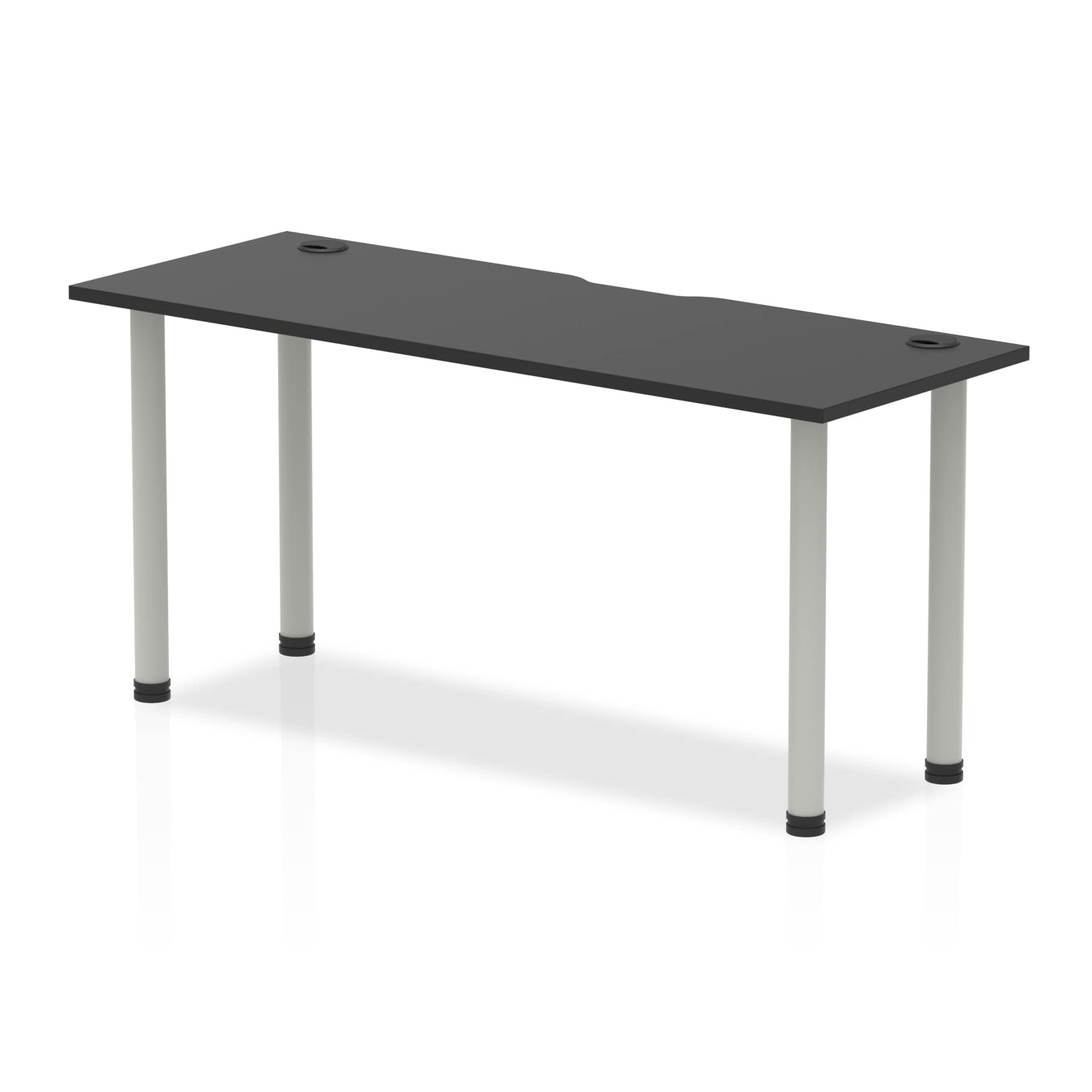 Office furniture impulse-black-series-slimline-straight-table Dynamic  Black 160 Wide