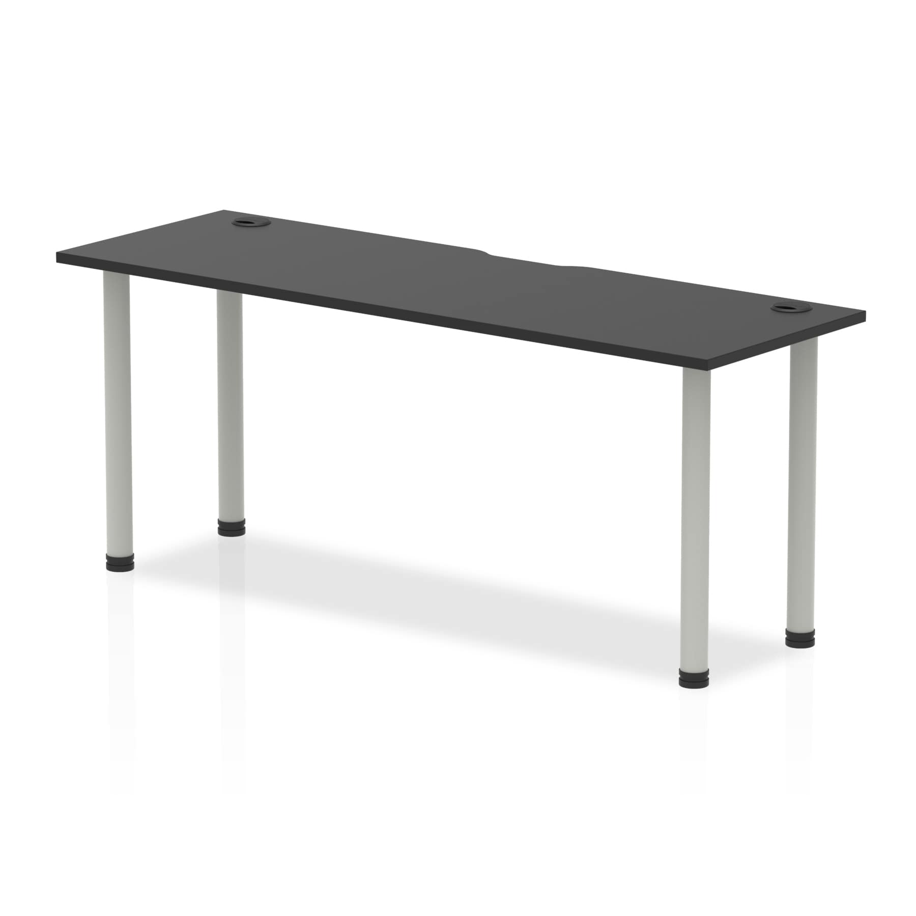 Office furniture impulse-black-series-slimline-straight-table Dynamic  Black 180 Wide