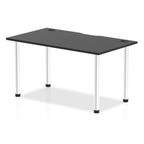 Office furniture impulse-black-series-straight-table Dynamic  Black 140 Wide