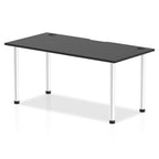 Office furniture impulse-black-series-straight-table Dynamic  Black 160 Wide