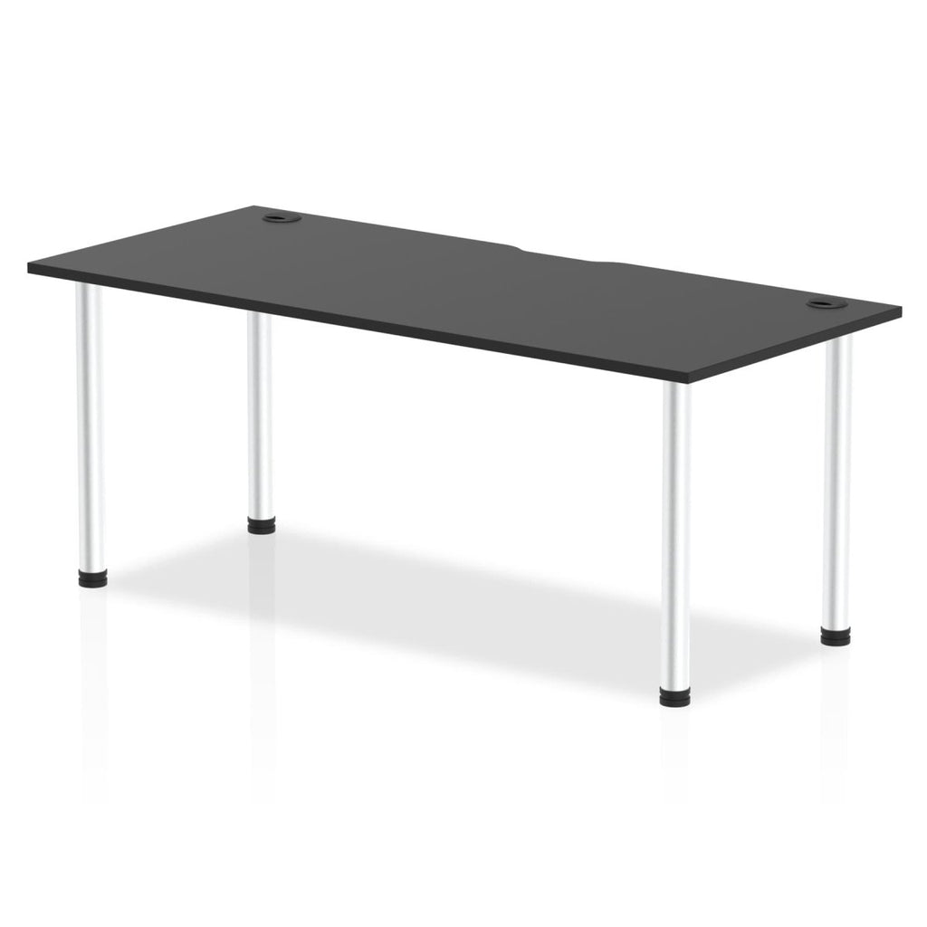 Office furniture impulse-black-series-straight-table Dynamic  Black 180 Wide
