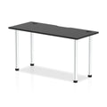 Office furniture impulse-black-series-slimline-straight-table Dynamic  Black 140 Wide
