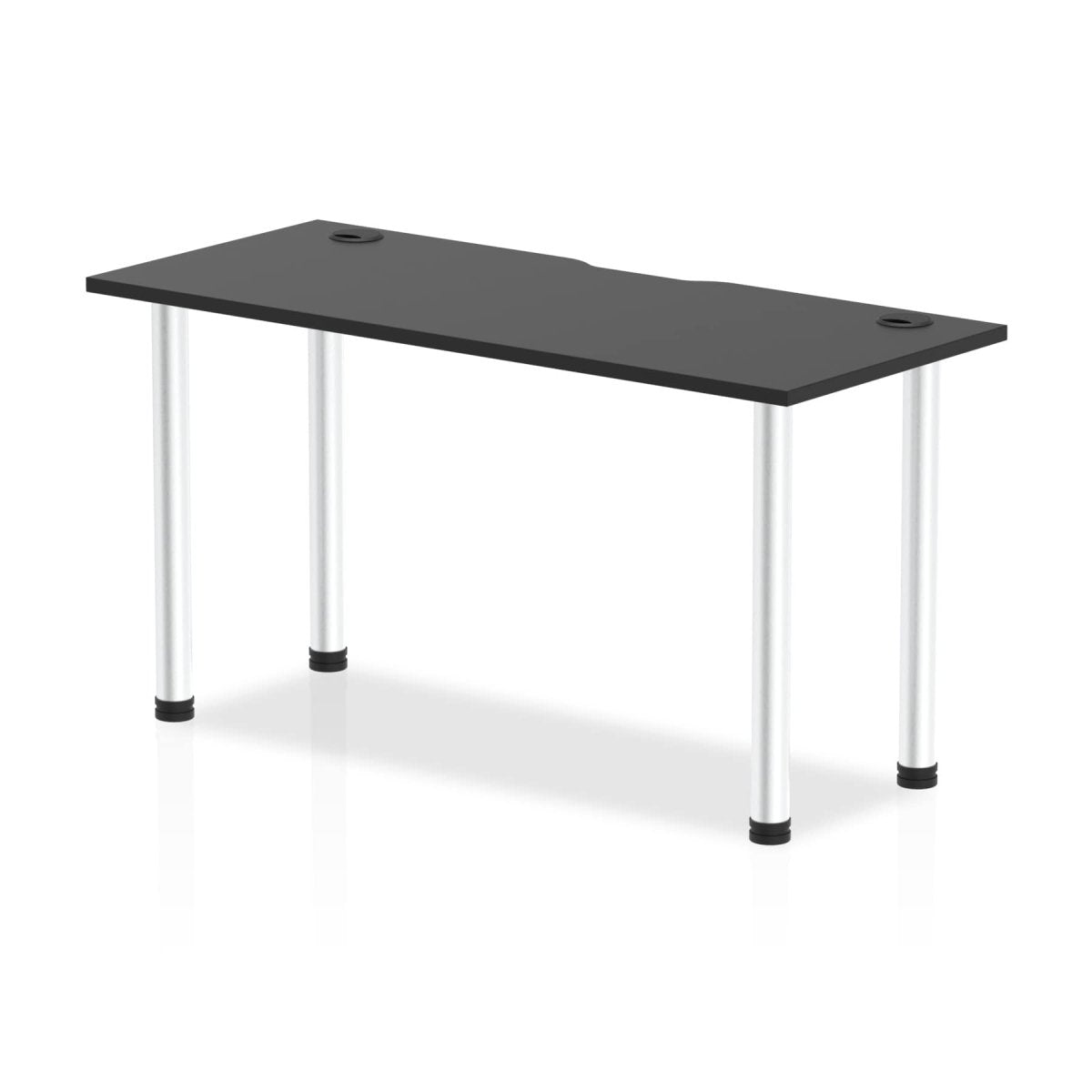 Office furniture impulse-black-series-slimline-straight-table Dynamic  Black 140 Wide
