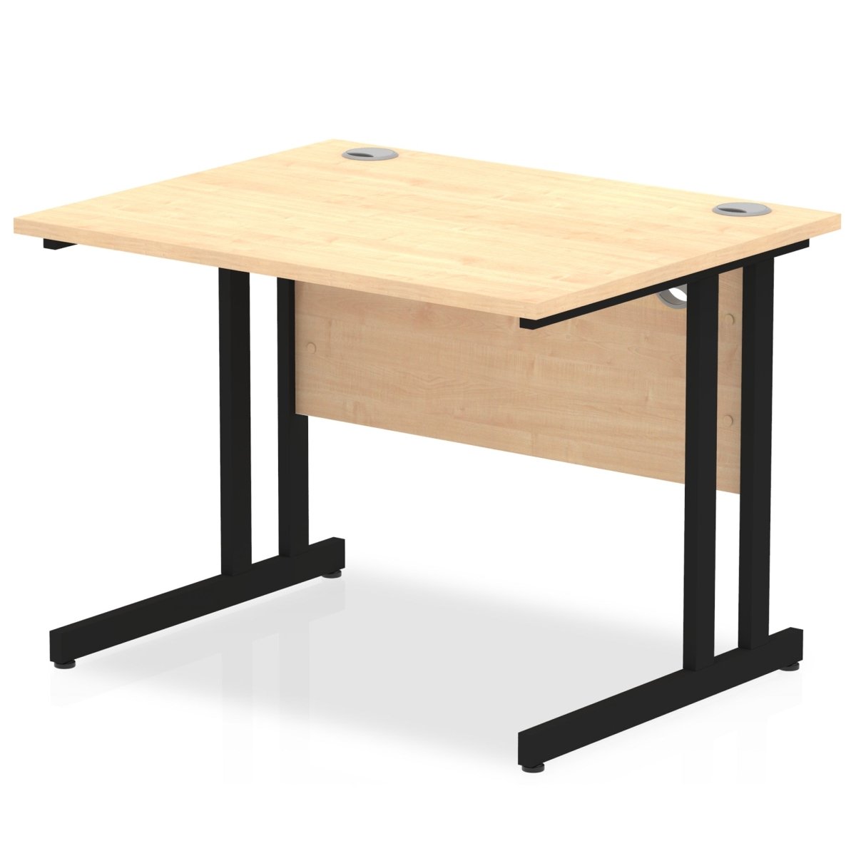 Office furniture impulse-100mm-straight-desk-cantilever-leg Dynamic  Black Colour Maple 