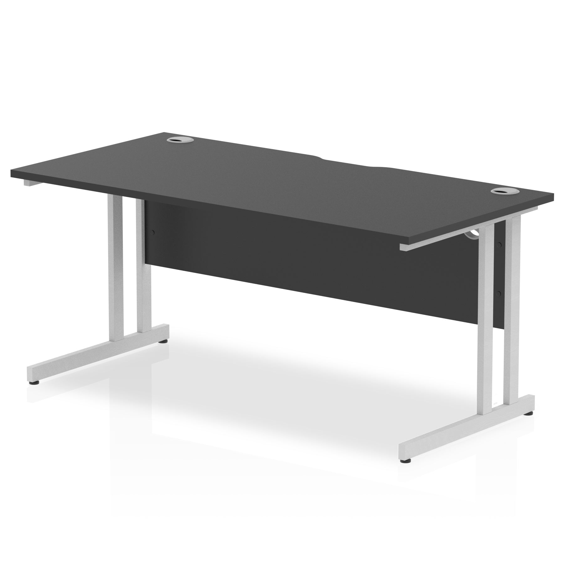 Office furniture impulse-black-series-160mm-straight-desk-cantilever-leg Dynamic   Colour Silver 
