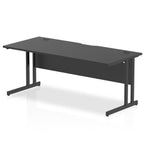 Office Desk Impulse Black Series 180mm Straight Desk Cantilever Leg  Colour Black 