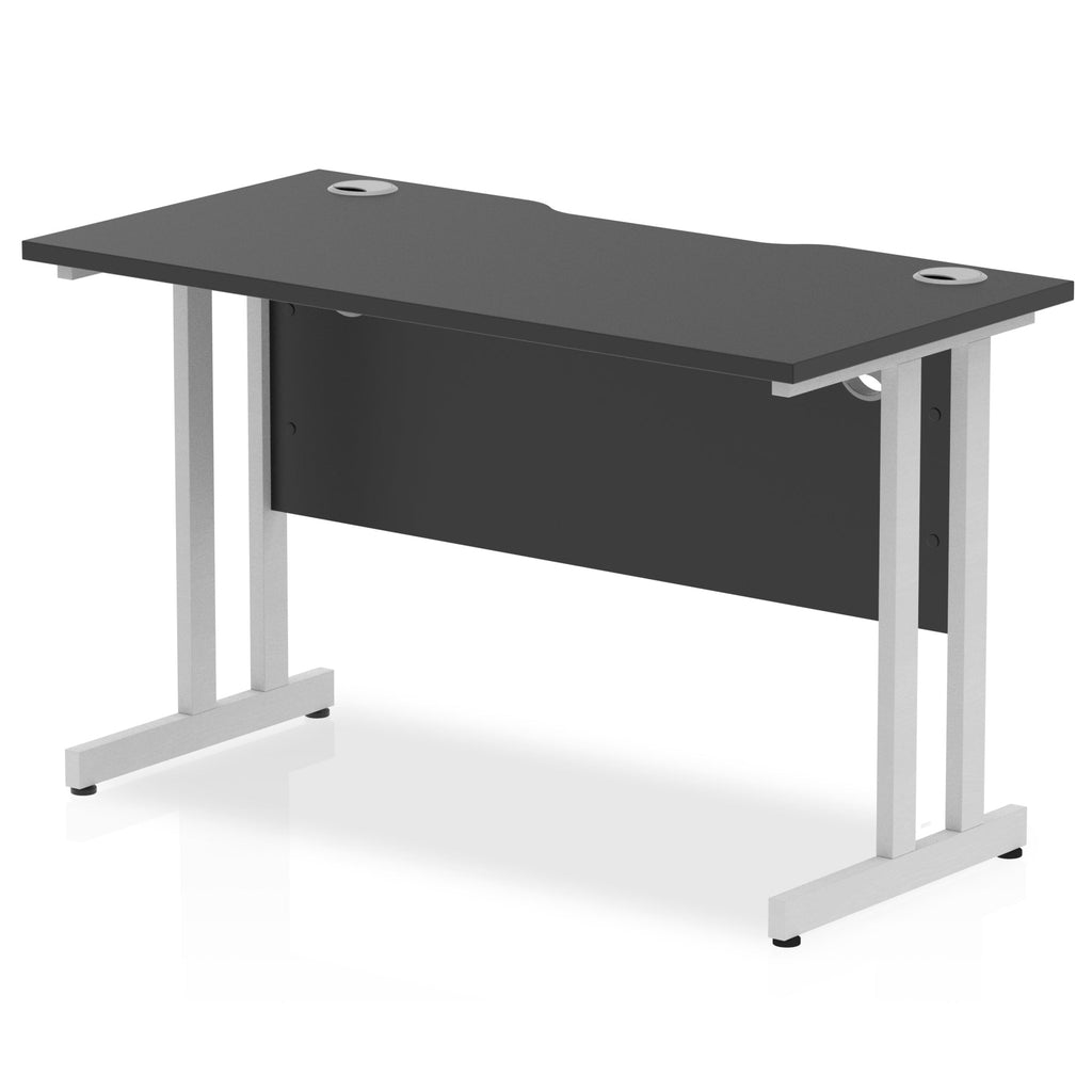 Office furniture impulse-black-series-120mm-slimline-desk-cantilever-leg Dynamic   Colour Silver 