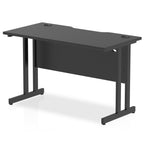 Office Desk Impulse Black Series 120mm Slimline Desk Cantilever Leg  Colour Black 