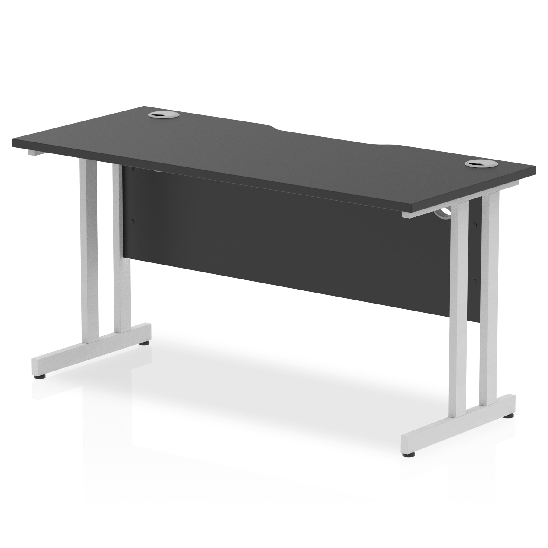 Office furniture impulse-black-series-140mm-slimline-desk-cantilever-leg Dynamic   Colour Silver 
