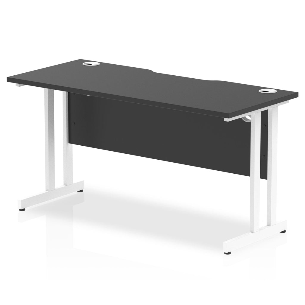 Office furniture impulse-black-series-140mm-slimline-desk-cantilever-leg Dynamic   Colour White 