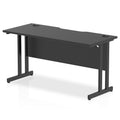 Office Desk Impulse Black Series 140mm Slimline Desk Cantilever Leg  Colour Black 