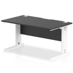 Office furniture impulse-black-series-140mm-straight-desk-cable-managed-leg Dynamic   Colour White 