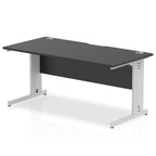 Office furniture impulse-black-series-160mm-straight-desk-cable-managed-leg Dynamic   Colour Silver 