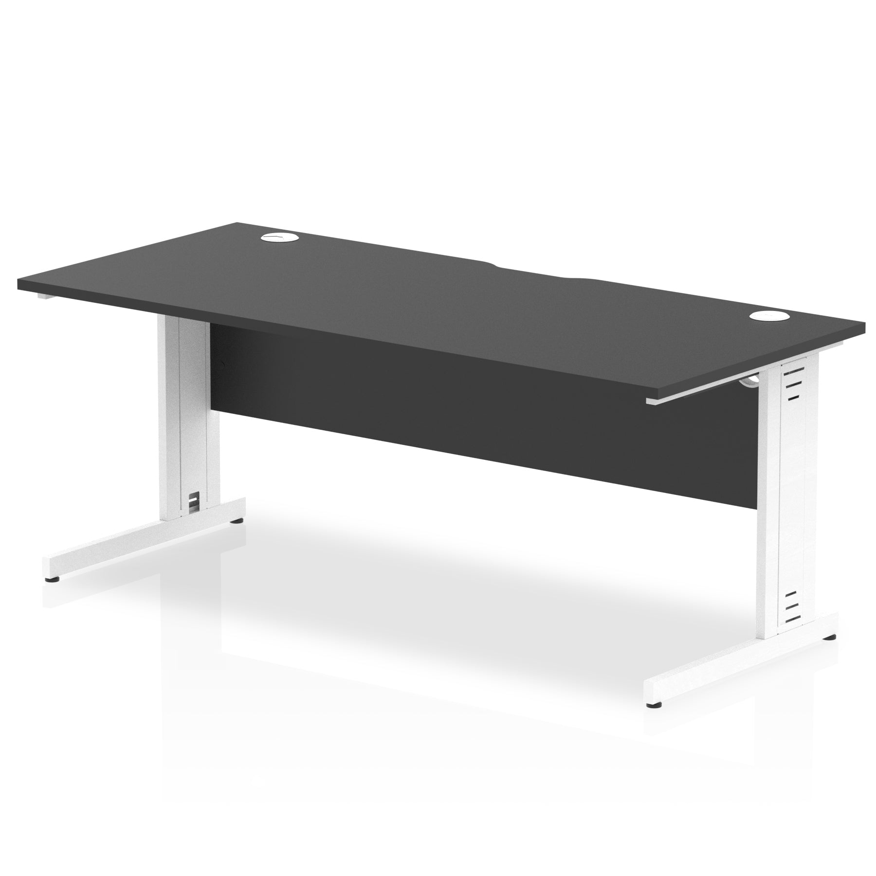Office furniture impulse-black-series-180mm-straight-desk-cable-managed-leg Dynamic   Colour White 