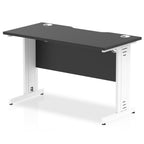 Office furniture impulse-black-series-120mm-slimline-desk-cable-managed-leg Dynamic   Colour White 