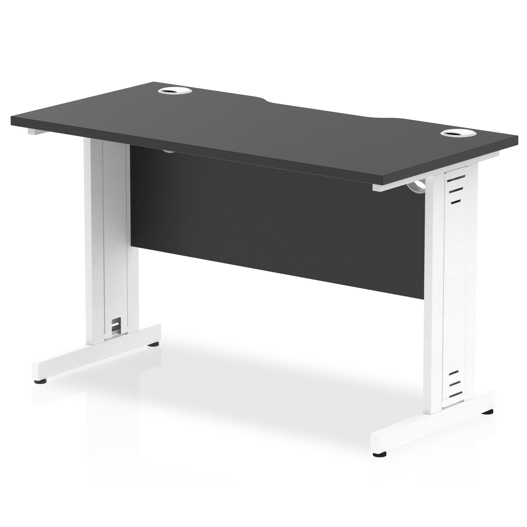 Office furniture impulse-black-series-120mm-slimline-desk-cable-managed-leg Dynamic   Colour White 