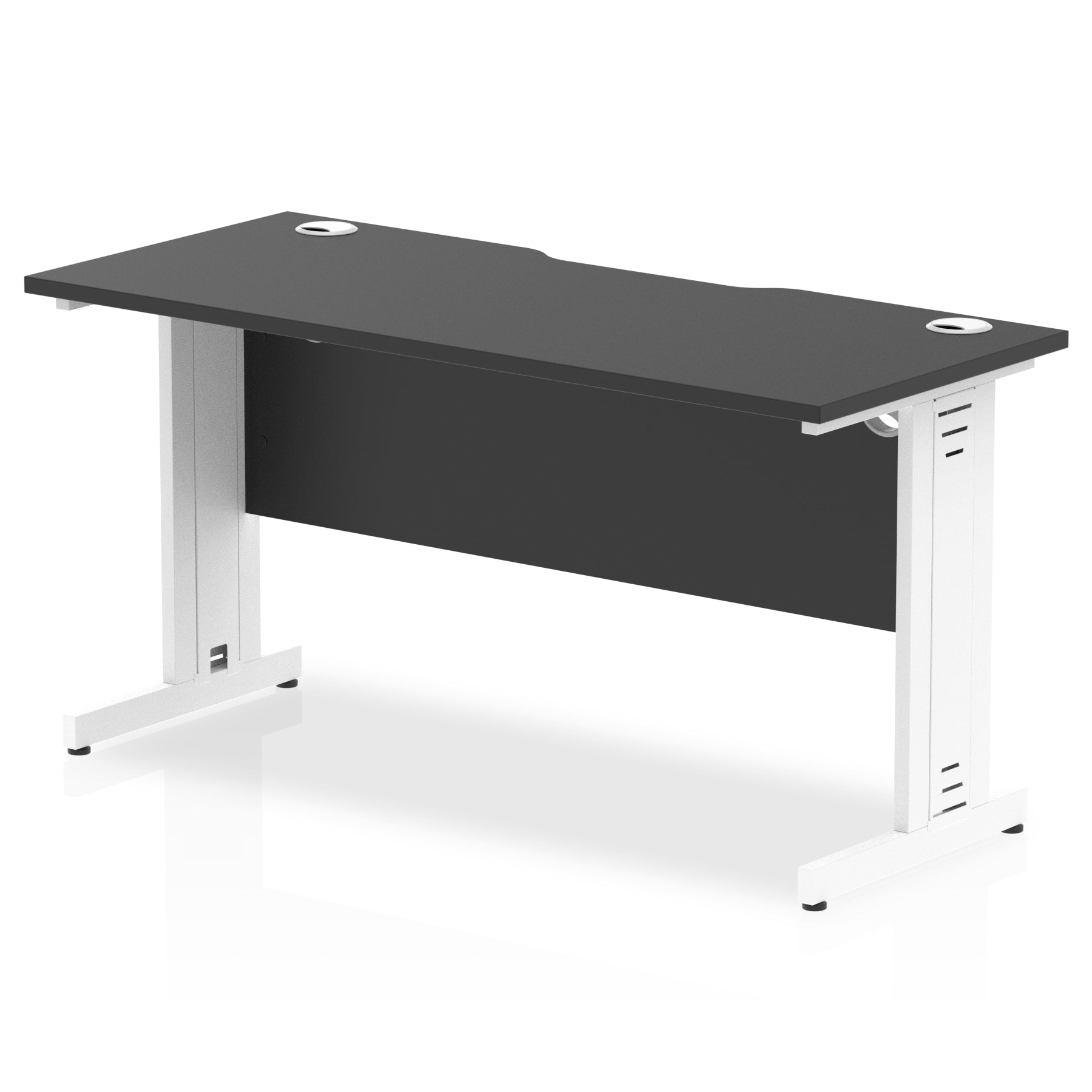 Office furniture impulse-black-series-140mm-slimline-desk-cable-managed-leg Dynamic   Colour White 