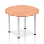 Office furniture impulse-round-table-with-post-leg Dynamic  Walnut Desk Colour 100 Wide