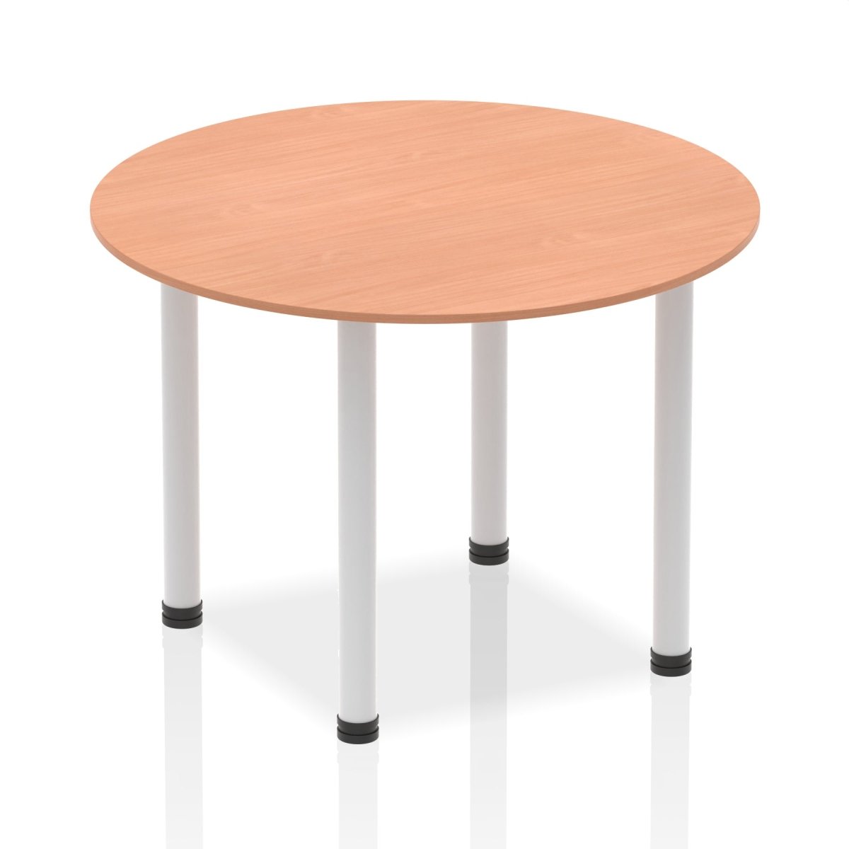 Office furniture impulse-round-table-with-post-leg Dynamic  Walnut Desk Colour 100 Wide