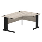 Office furniture impulse-160mm-right-crescent-desk-cable-managed-leg Dynamic  Walnut Desk Colour Black Leg