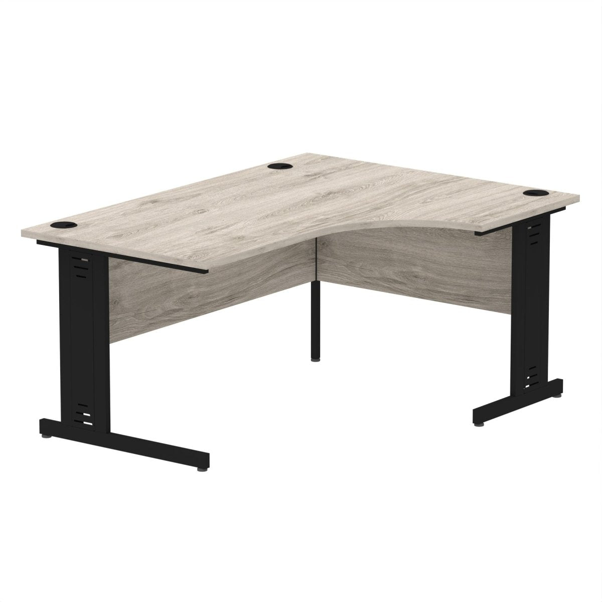 Office furniture impulse-160mm-right-crescent-desk-cable-managed-leg Dynamic  Walnut Desk Colour Black Leg