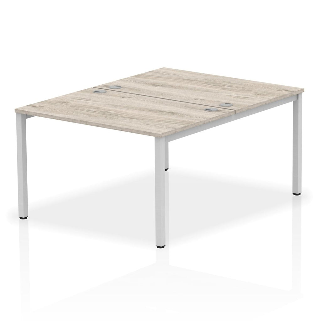 Office furniture impulse-b2b-2-person-bench-desk Dynamic  Grey Oak Desk Colour 120 Wide