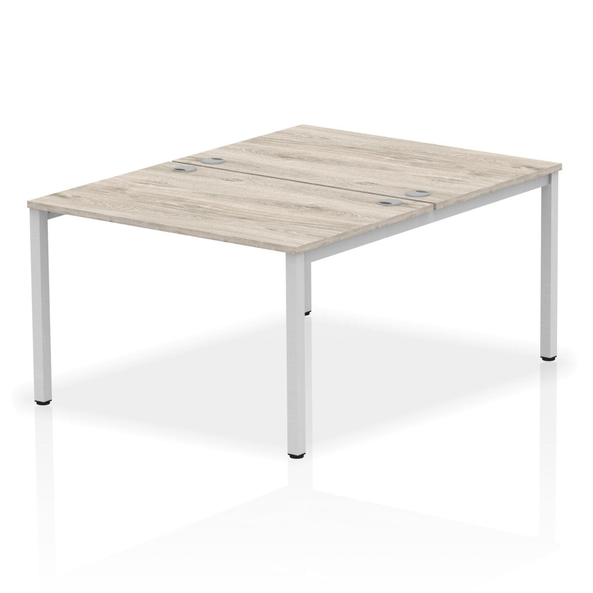 Office furniture impulse-b2b-2-person-bench-desk Dynamic  Grey Oak Desk Colour 120 Wide