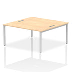 Office furniture impulse-b2b-2-person-bench-desk Dynamic  Grey Oak Desk Colour 140 Wide