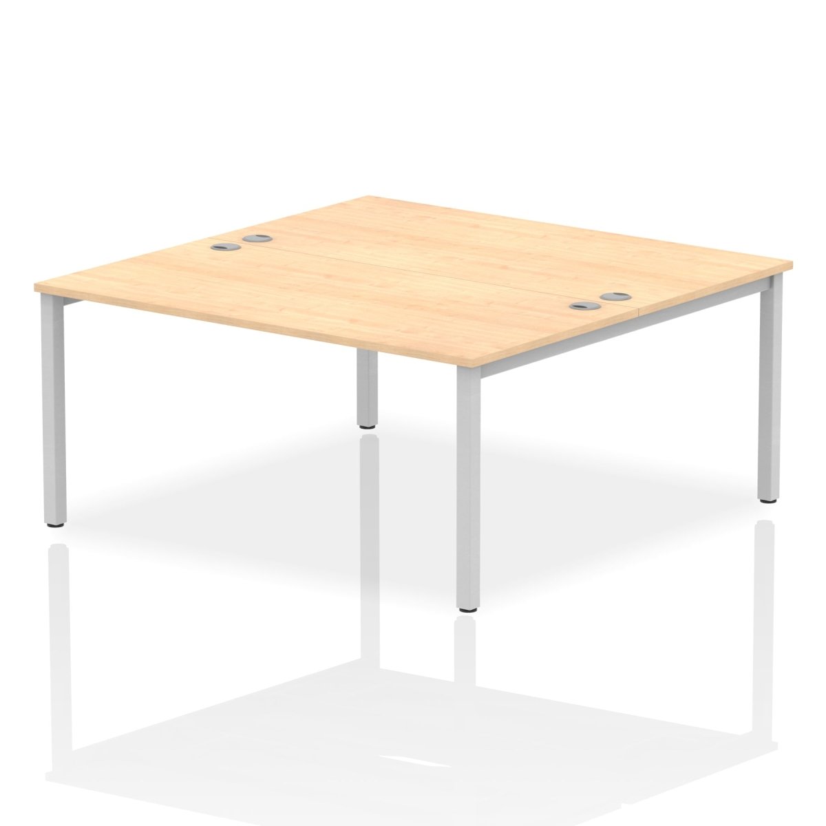 Office furniture impulse-b2b-2-person-bench-desk Dynamic  Grey Oak Desk Colour 140 Wide