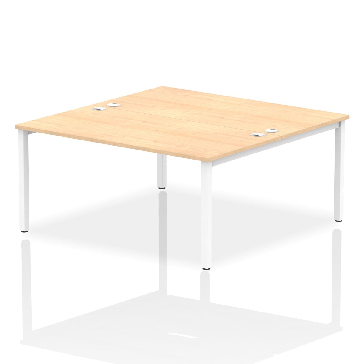 Office furniture impulse-b2b-2-person-bench-desk Dynamic  Grey Oak Desk Colour 140 Wide