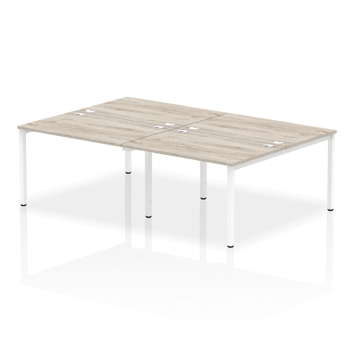 Office furniture impulse-b2b-4-person-bench-desk Dynamic  Grey Oak Desk Colour 240 Wide