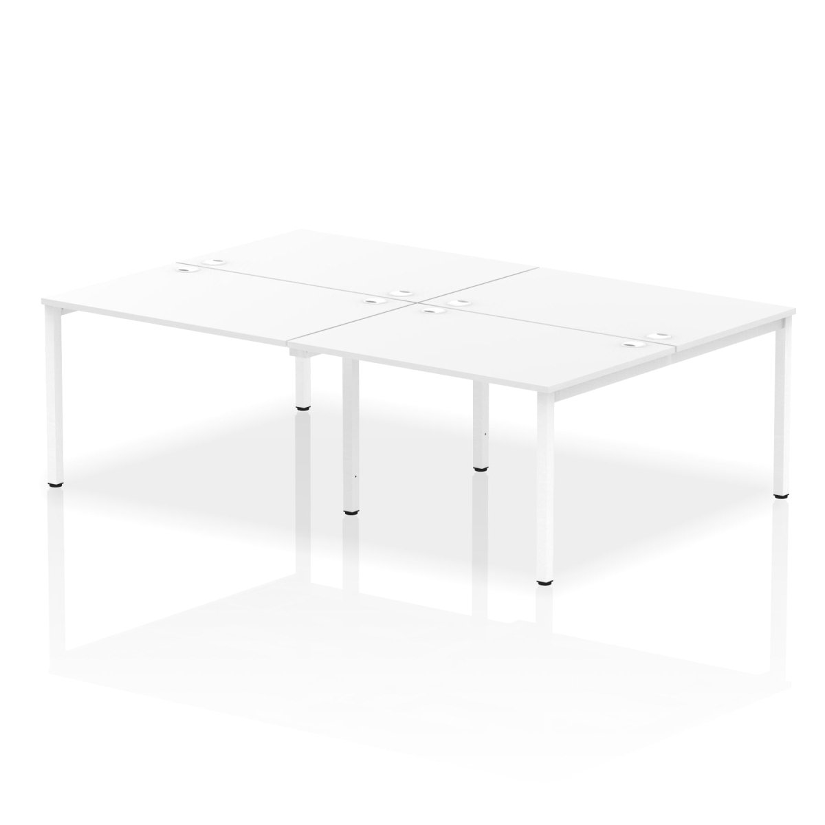 Office furniture impulse-b2b-4-person-bench-desk Dynamic  Grey Oak Desk Colour 320 Wide