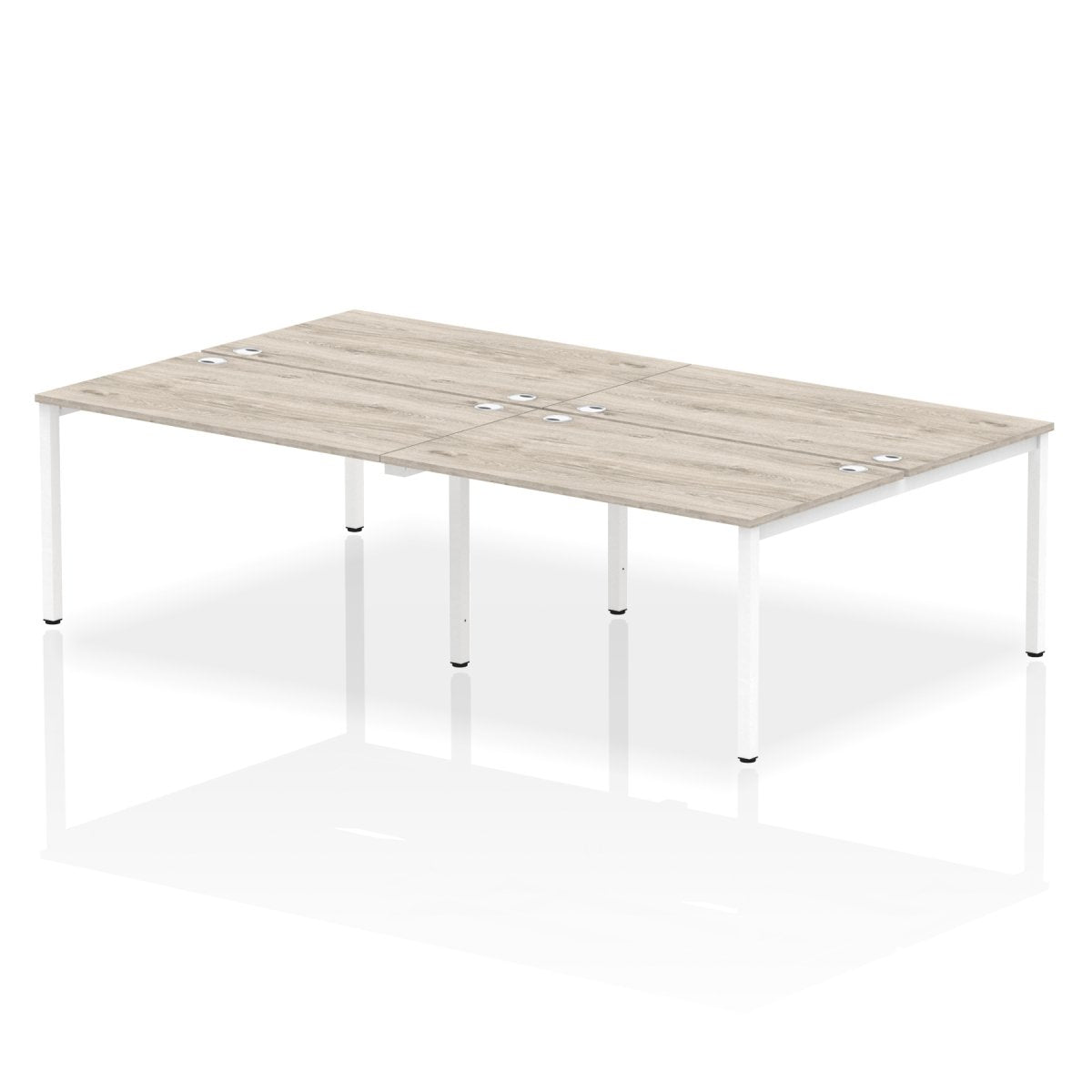 Office furniture impulse-b2b-4-person-bench-desk Dynamic  Oak Desk Colour 240 Wide