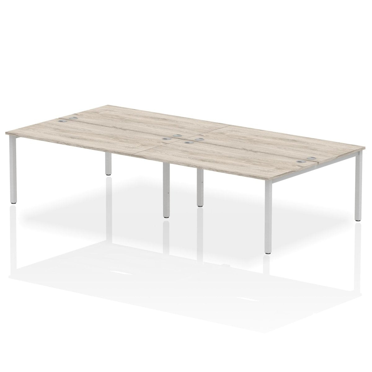 Office furniture impulse-b2b-4-person-bench-desk Dynamic  Walnut Desk Colour 240 Wide