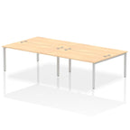 Office furniture impulse-b2b-4-person-bench-desk Dynamic  Walnut Desk Colour 280 Wide
