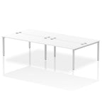 Office furniture impulse-b2b-4-person-bench-desk Dynamic  Walnut Desk Colour 320 Wide