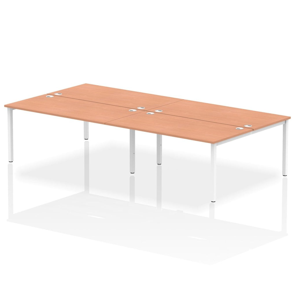 Office furniture impulse-b2b-4-person-bench-desk Dynamic  White Desk Colour 240 Wide