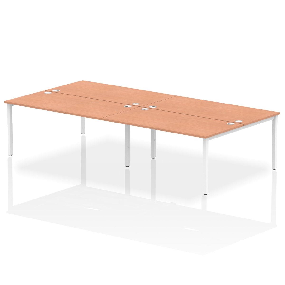 Office furniture impulse-b2b-4-person-bench-desk Dynamic  White Desk Colour 240 Wide