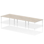 Office furniture impulse-b2b-6-person-bench-desk Dynamic  Grey Oak Desk Colour 360 Wide