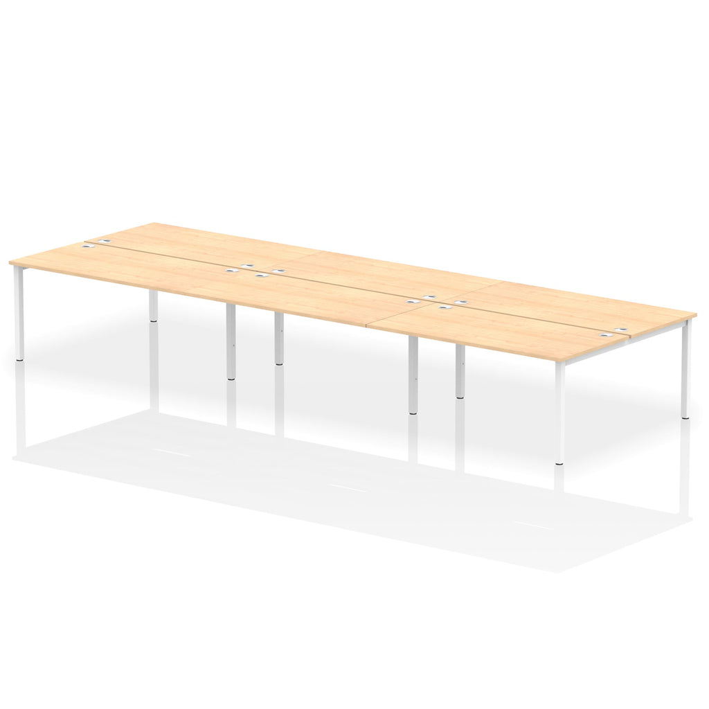 Office furniture impulse-b2b-6-person-bench-desk Dynamic  Grey Oak Desk Colour 420 Wide