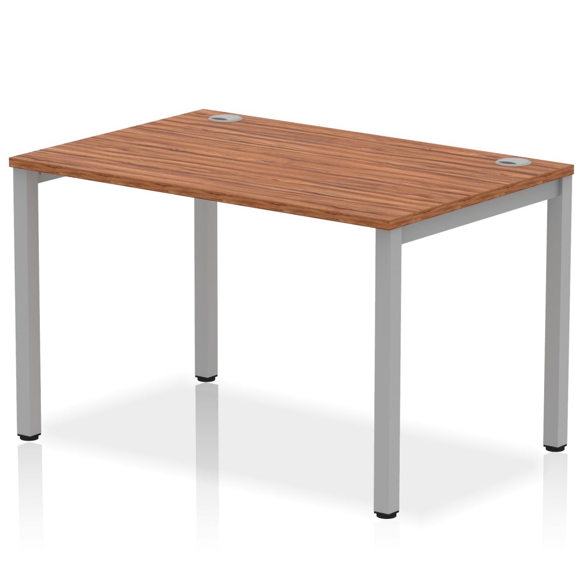 Office furniture impulse-single-starter-bench-desk Dynamic  Walnut Desk Colour 120 Wide