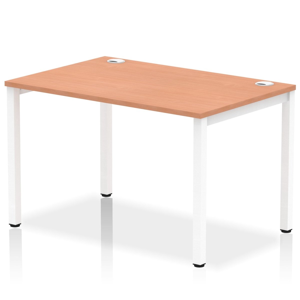 Office furniture impulse-single-starter-bench-desk Dynamic  Beech Desk Colour 120 Wide