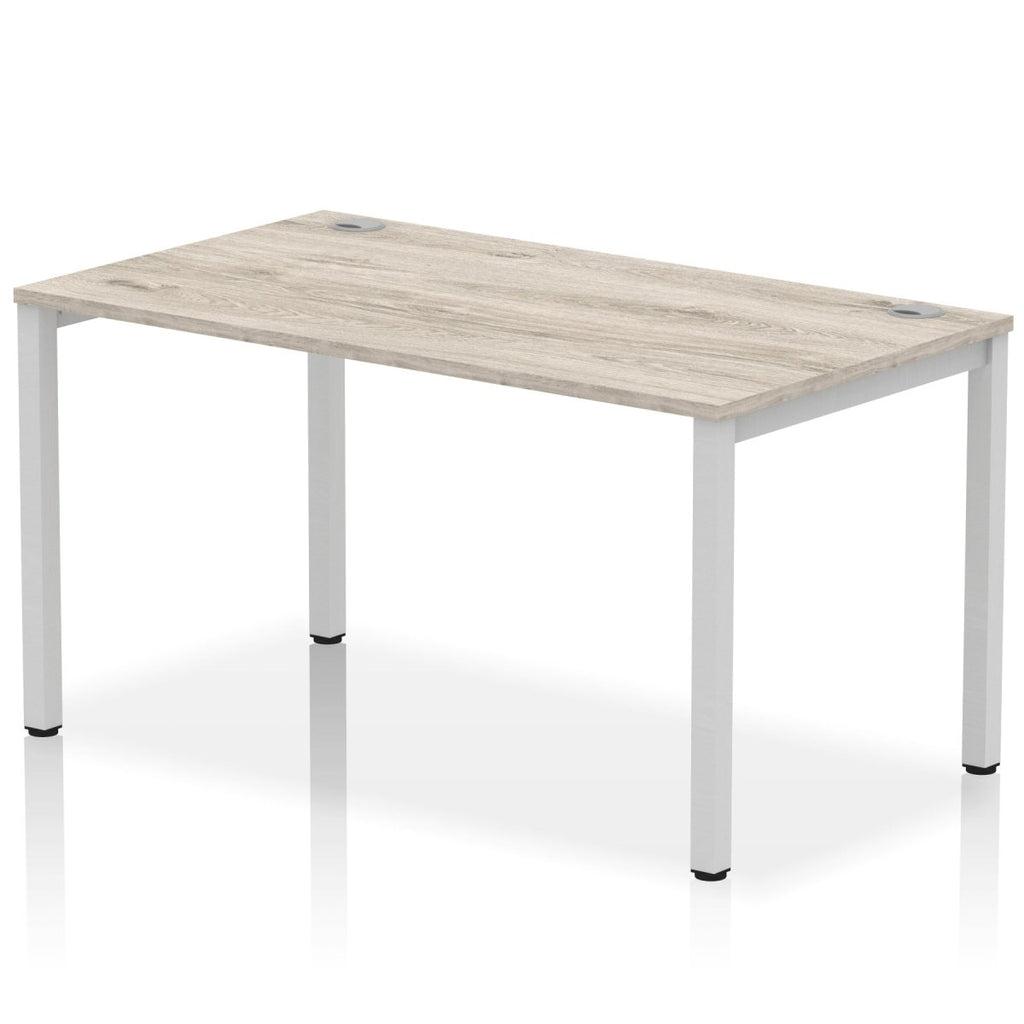 Office furniture impulse-single-starter-bench-desk Dynamic  Grey Oak Desk Colour 140 Wide
