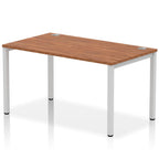 Office furniture impulse-single-starter-bench-desk Dynamic  Walnut Desk Colour 140 Wide