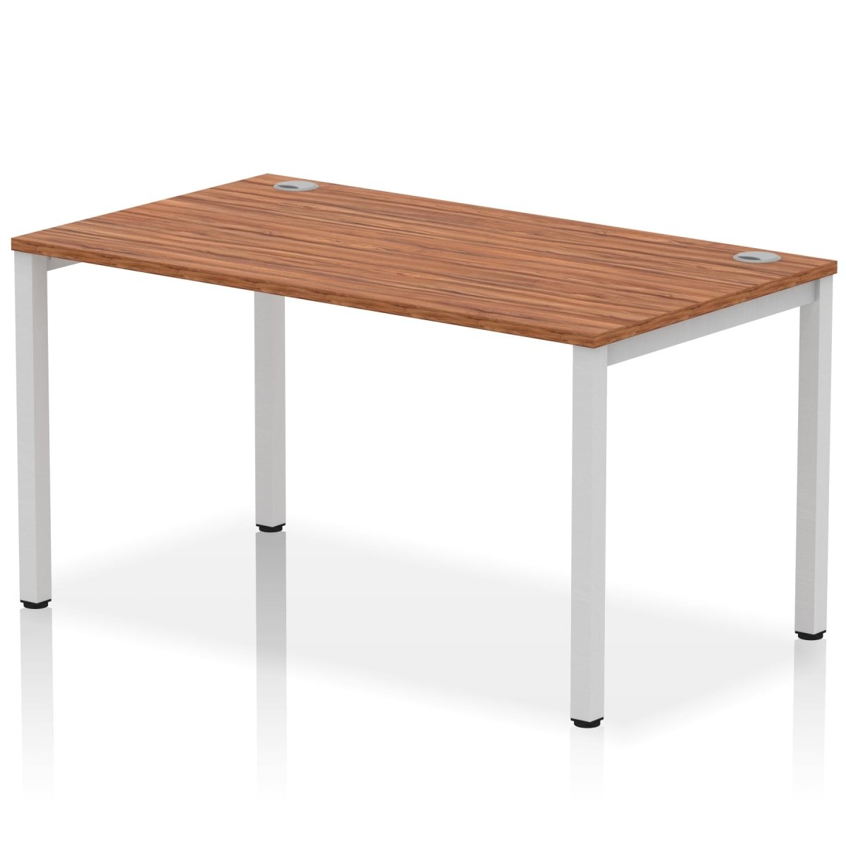Office furniture impulse-single-starter-bench-desk Dynamic  Walnut Desk Colour 140 Wide