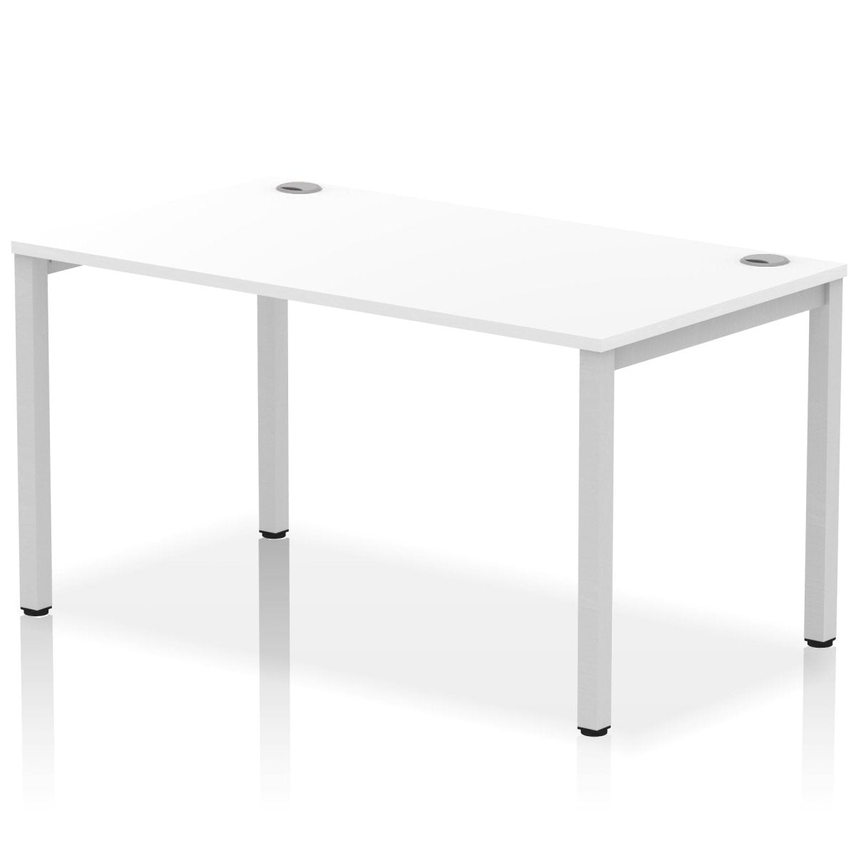 Office furniture impulse-single-starter-bench-desk Dynamic  White Desk Colour 140 Wide