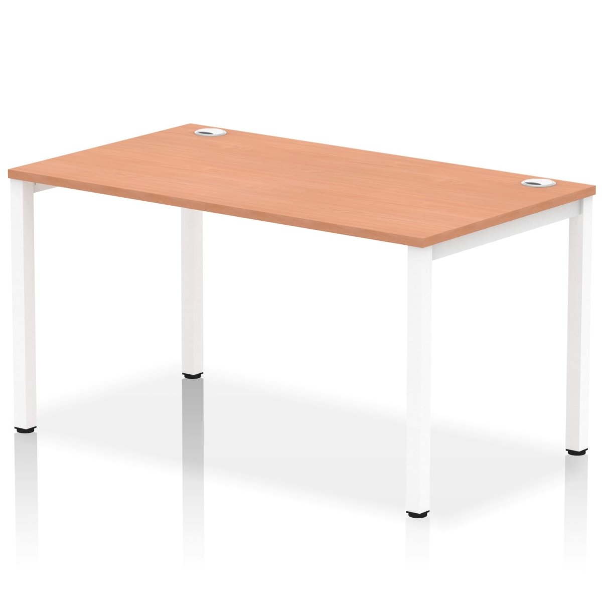 Office furniture impulse-single-starter-bench-desk Dynamic  Beech Desk Colour 140 Wide