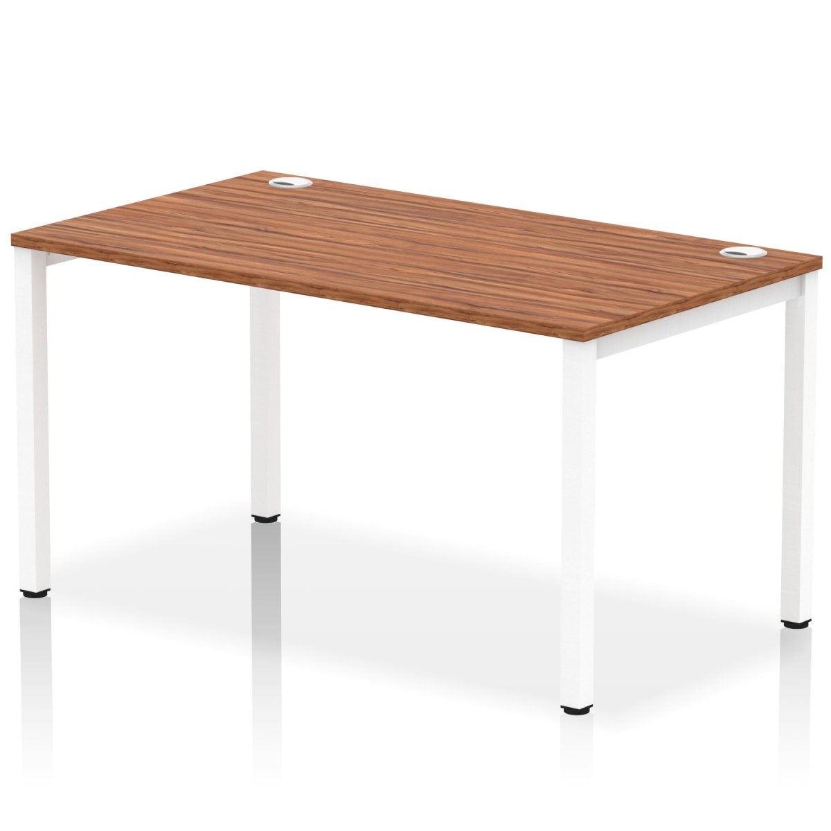 Office furniture impulse-single-starter-bench-desk Dynamic  Walnut Desk Colour 140 Wide