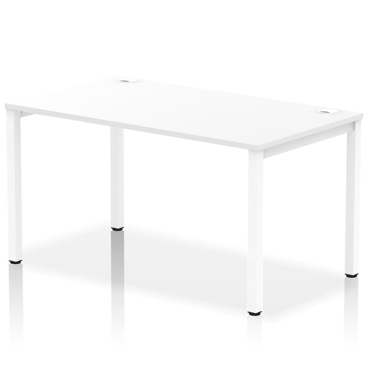 Office furniture impulse-single-starter-bench-desk Dynamic  White Desk Colour 140 Wide