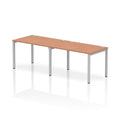 Office Desk Impulse  Single Row 2 Person Bench Desk Beech Desk Colour 2400 Wide